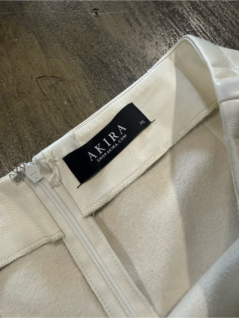 AKIRA White Faux Leather Mini Skort - Picture 2 of 2